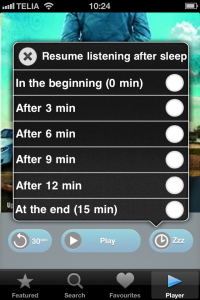Sorytel iPhone App - Resume after sleep
